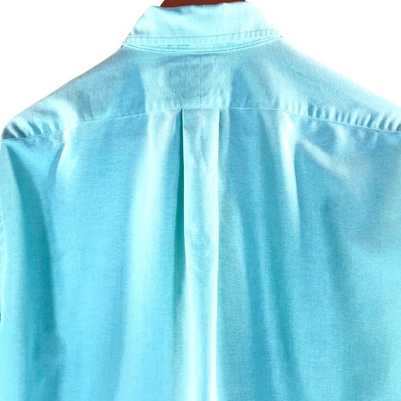 Ralph Lauren Blue Label Classic Fit Button Down Teal Shirt 100% Cotton Medium - Picture 9 of 12